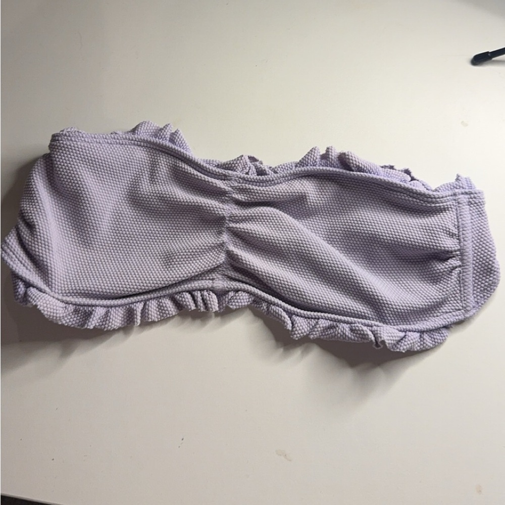 Hollister strapless bikini top in lilac